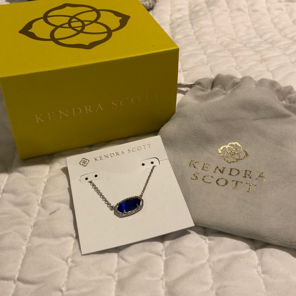 NEW Kendra Scott Blue Elisa Lux Necklace